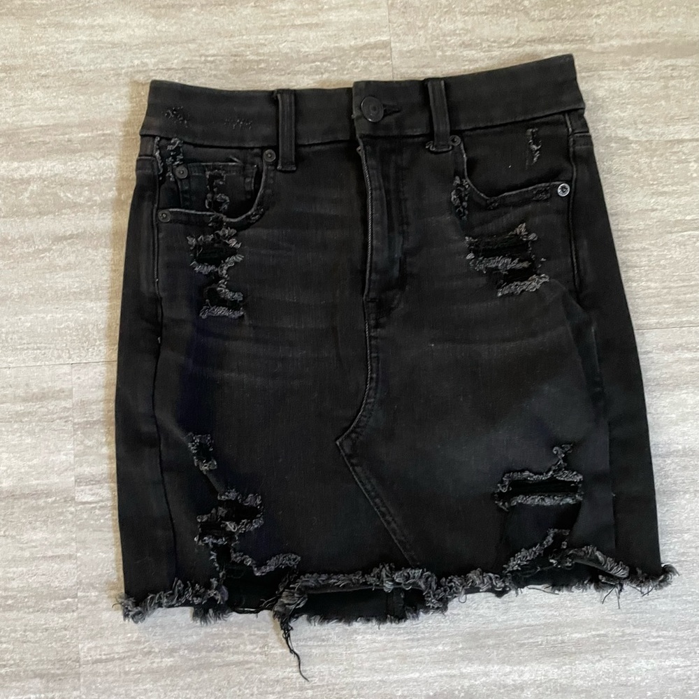 AMERICAN EAGLE•Denim Skirt•Black•Size:2